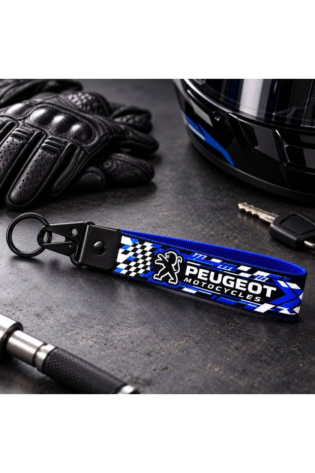 Peugeot Motorcycles New Model 19 cm Fabric Motor Keyring Quality Auto-Moto Accessory Double-Sided Printing