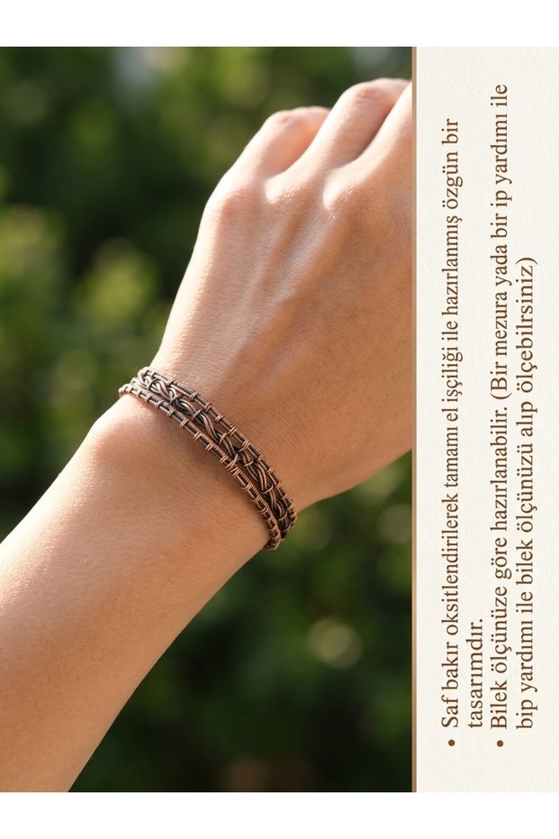 Pure Copper Bracelet (Oxidized) Special Design Unisex Model
