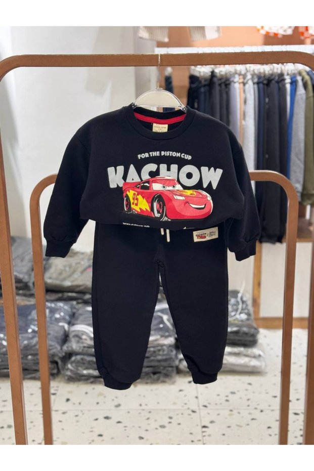 Boy's Crew Neck 2 Thread Seasonal Sweatshirt Tracksuit Set