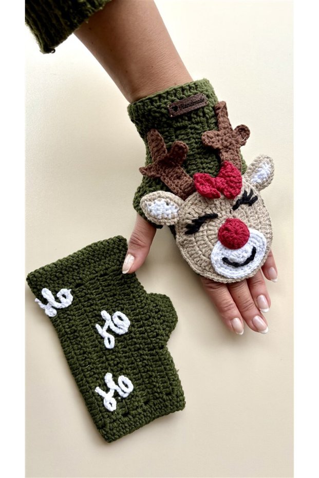 Women's Designer Handmade Knitted Fingerless Gloves