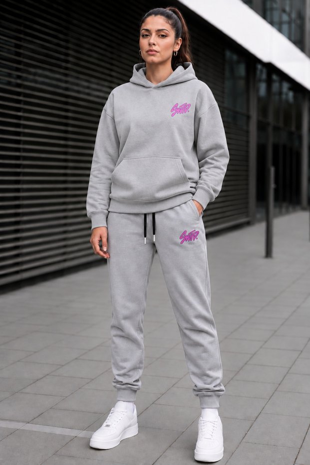Hooded Tracksuit with Pullover Hood, Seasonal Svp Printed, Women'S/Men's Unisex Printed