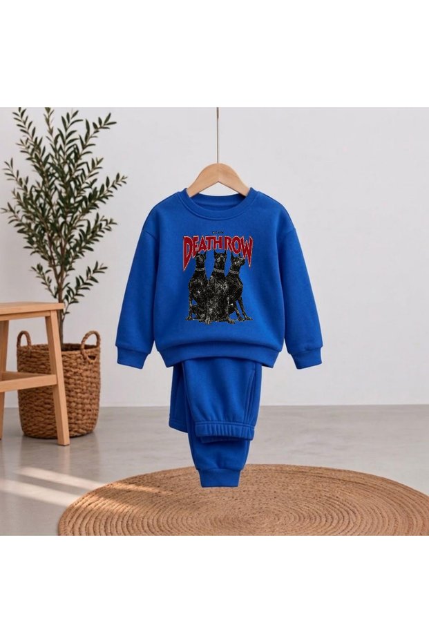 Team Sweatshirt Deathrowprinted Girls Boys Crew Neck