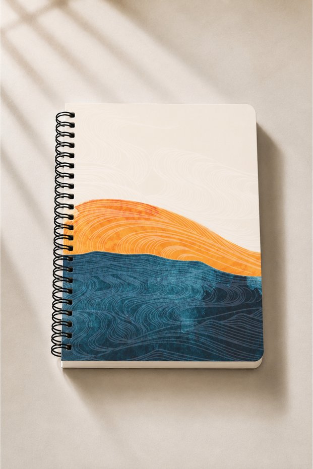 Checkered Notebook L 110 Gr. Extra Thick Cream Paper L 45 Sheets 90 Pages L A5 School Notebook
