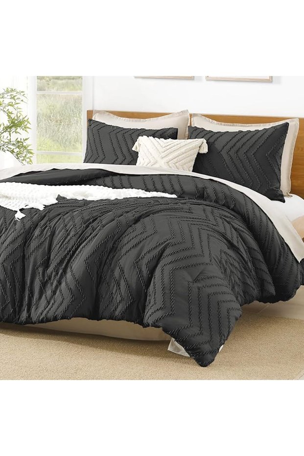 Full Size Comforter Sets Beige, Lightweight Fluffy Bedding Comforter Sets for Bed, 3 Pieces