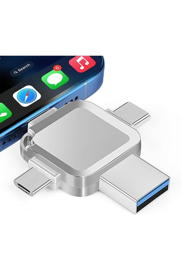 فلاش USB 4 في 1 بسعة 1 تيرابايت، ذاكرة متعددة الموصلات للآيفون والأندرويد