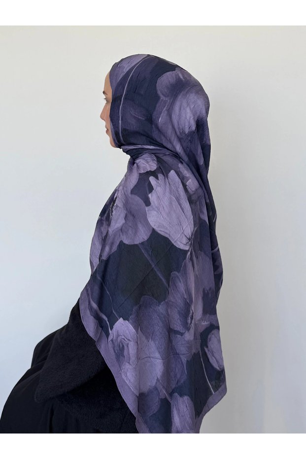 Foggy Tulip Pattern Shawl - Lilac