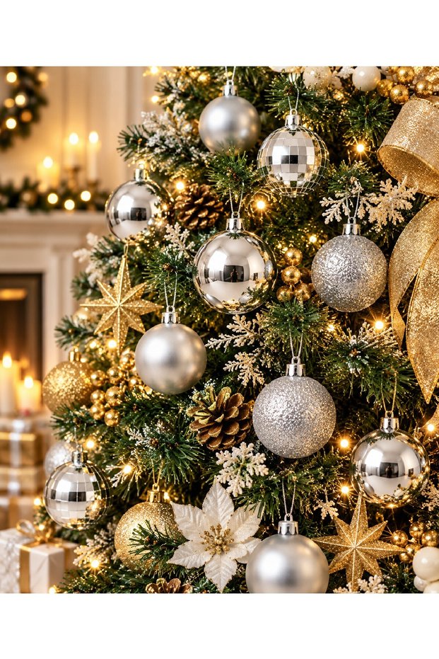 Christmas Tree Ornament Set of 20 4 cm Matte Shiny Decorative Pine Tree Ball Red Silver Gold Christmas Tree Ornament New Year Tree Ornament