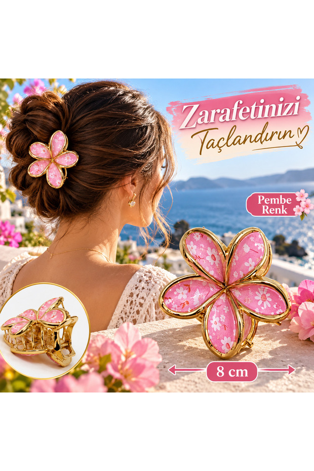 5-Leaf Plumeria Lotus Flower Model Hairpin - Elegant and Stylish Women's Hair Clip