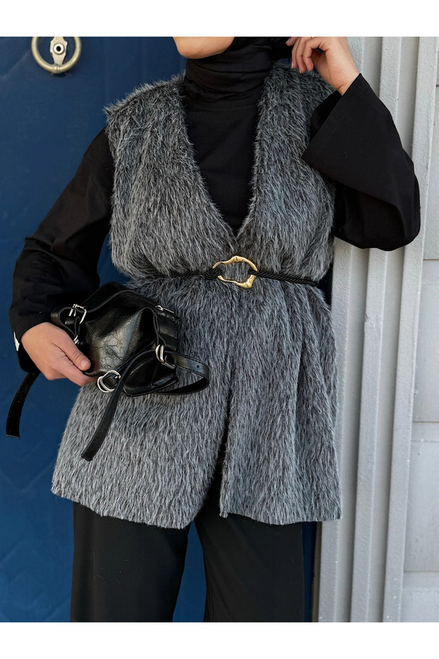 Alpaca Cashmere Vest - 4547 - Smoked