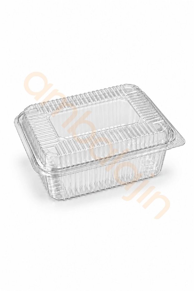 400 Pieces of 1250 Cc Leak-Proof Container with Curved Lid – Transparent Plastic Food Storage Container