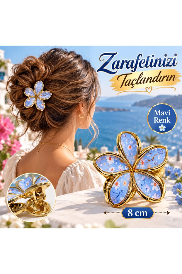 5-Leaf Plumeria Lotus Flower Model Hairpin - Elegant and Stylish Women's Hair Clip