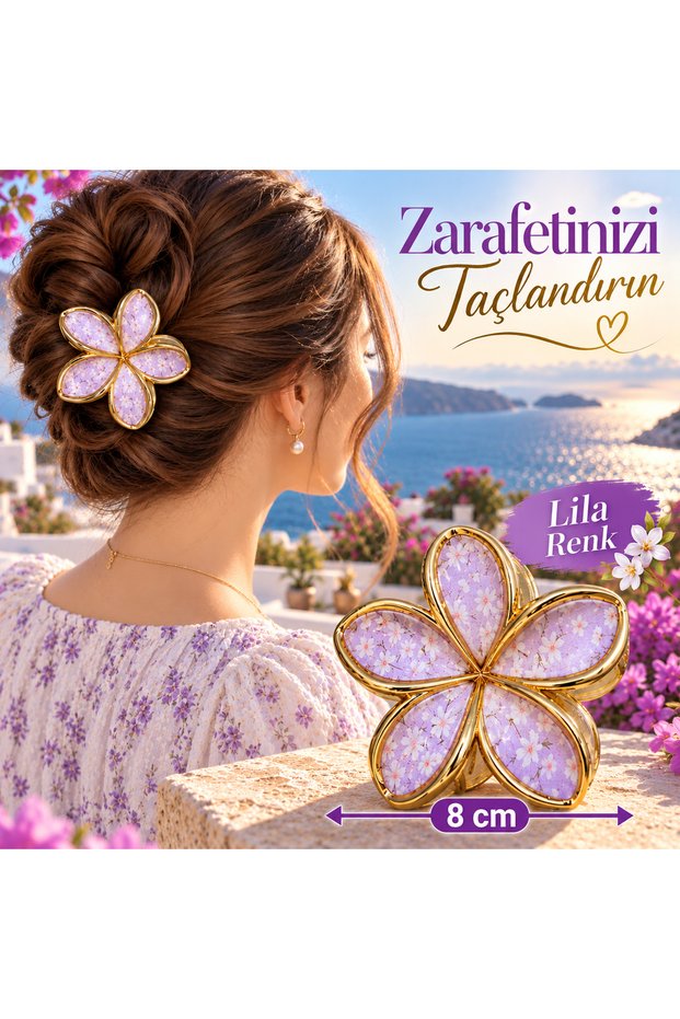 5-Leaf Plumeria Lotus Flower Model Hairpin - Elegant and Stylish Women's Hair Clip