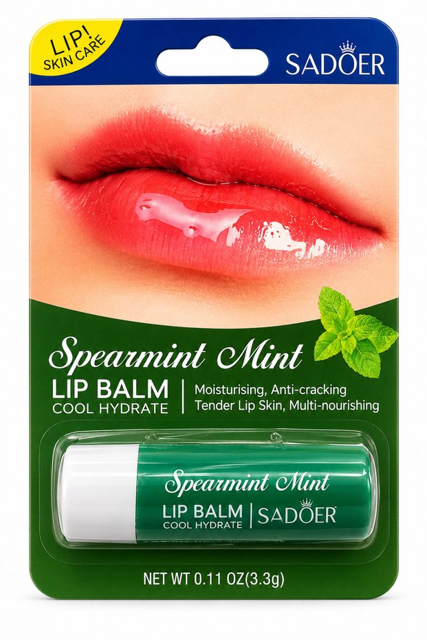 مرطب الشفاه بالنعناع المنعش من سادور Spearmint Mint Lip Balm – 3.3 جم