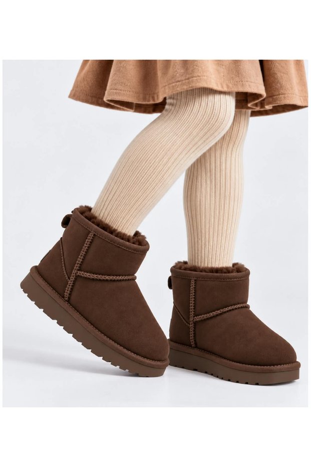 Children's Winter Shoes with Fur Inside, Size Range 26-30