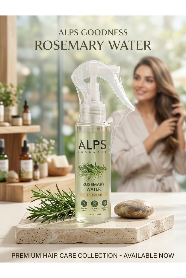 ALPS Rosemary Water Spray For Hair Growth (100 ml) | Hair Spray for Regrowth | Rosemary Mist | Adds Shine | Helps Reduce Hairfall | Strengthens Hair | Suitable For All Hair Types |