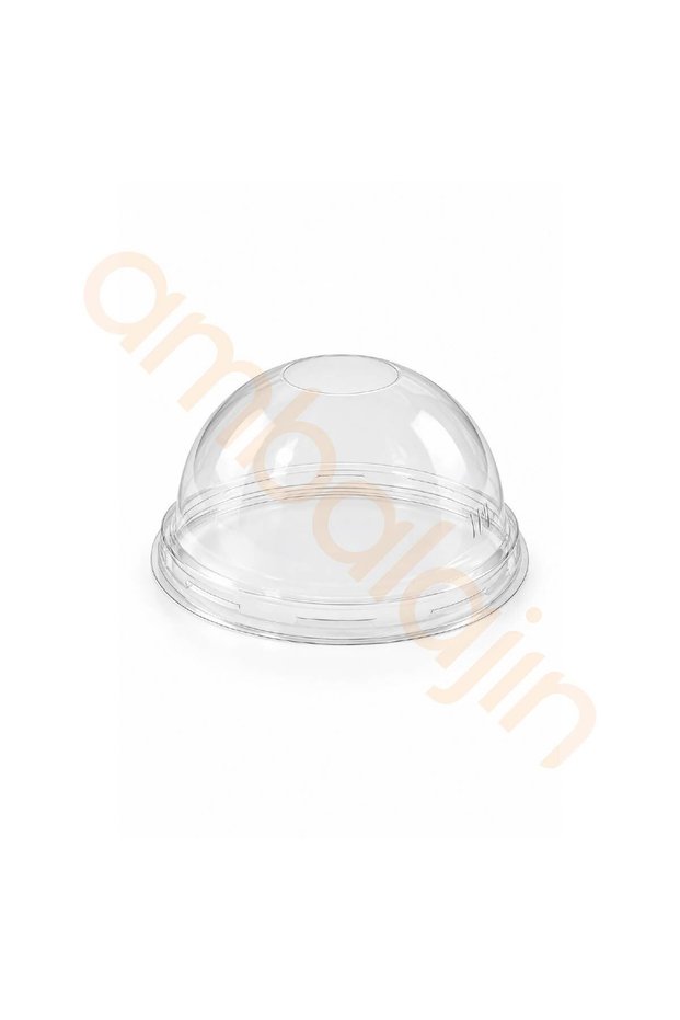 100 Pieces of 95 mm Non-Perforated Pet Dessert Cup Lid – Transparent Dome Lid