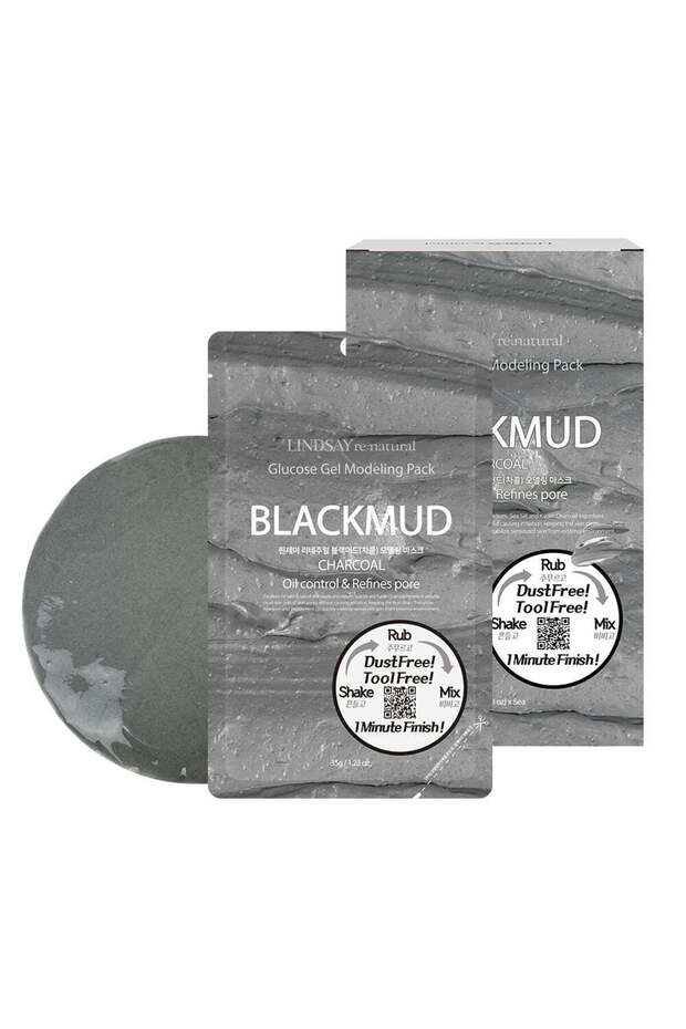 Korean Modeling Mask Pack BLACKMUD 5 PCS