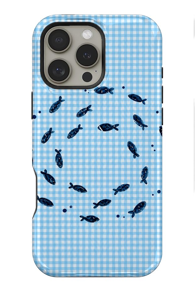 Compatible with iPhone 14 Pro Max - Tiny Fish, Double Layer Cover, Glossy Surface Protective Case