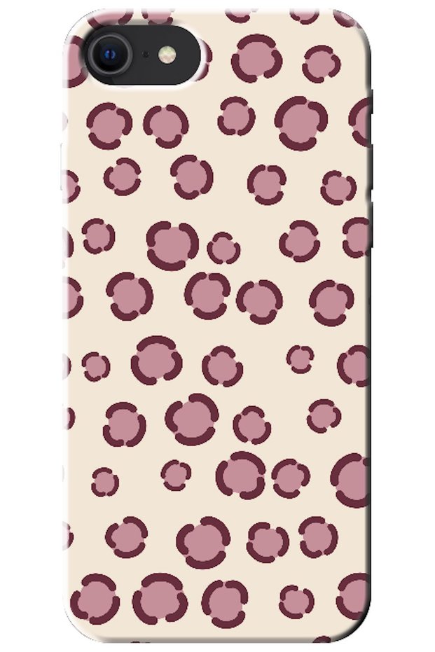 iPhone Se 2020 Leopard Dot Burgundy (Burgundy)