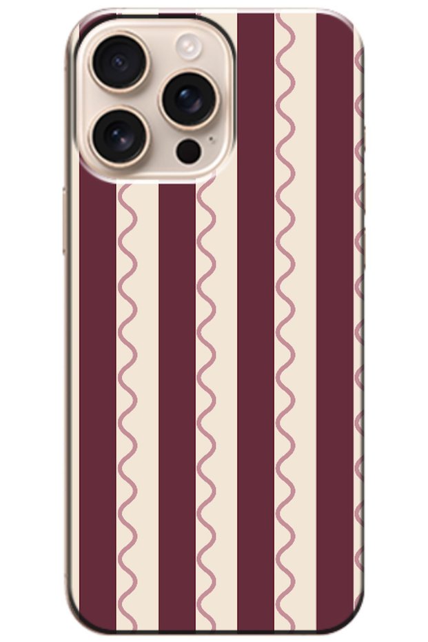 iPhone 16 Pro Max Wave Stripe Burgundy (Burgundy)
