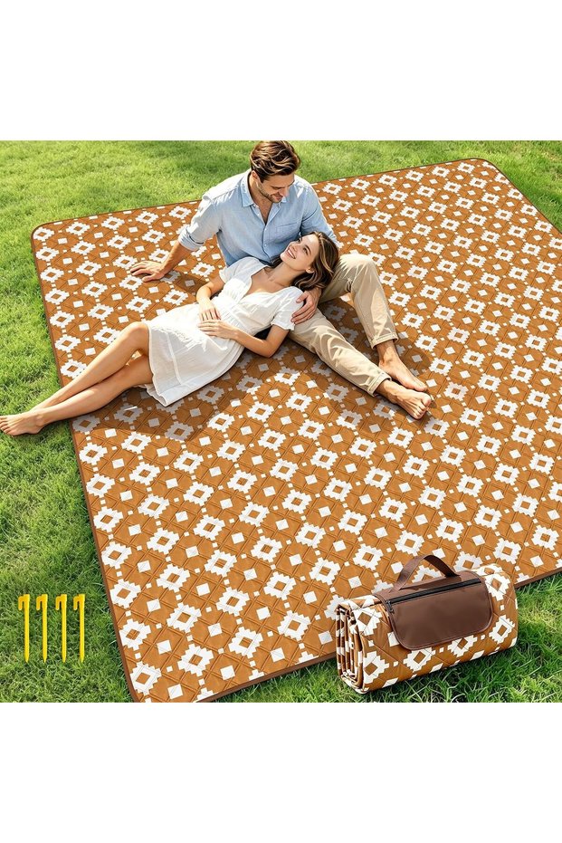 200 * 200Cm Picnic Mat,Three-Layer Thickened Waterproof Blanket