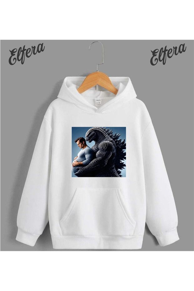 Godzilla Superman Pregnant Troll Printed Unisex Sweatshirt
