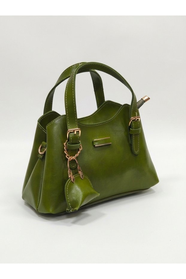 Mini Bag with Charm Detail, Long Crossbody Strap, Women's Hand and Shoulder Bag (25cm X 15cm)