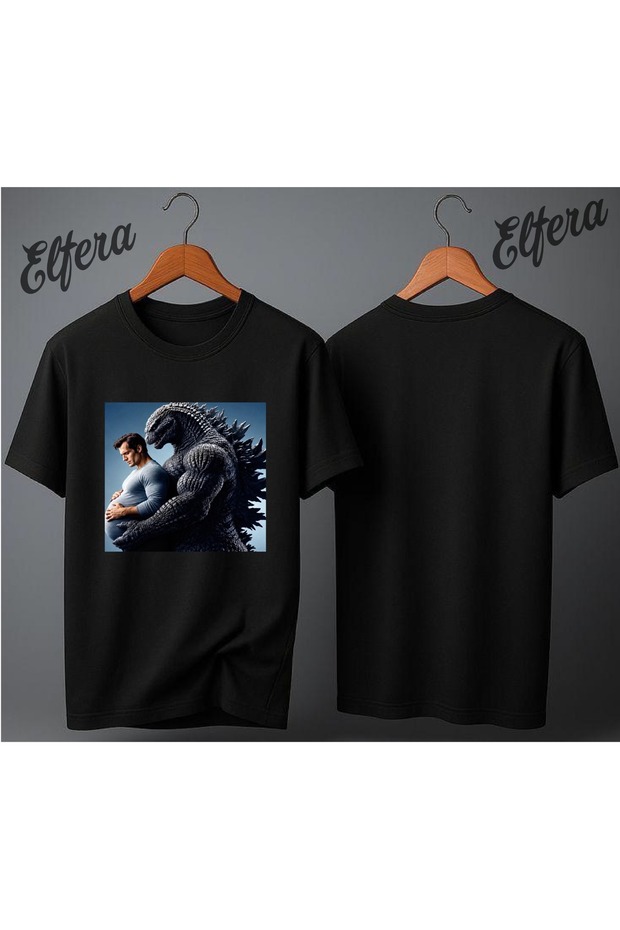 Godzilla Superman Pregnant Troll Printed Unisex T-Shirt