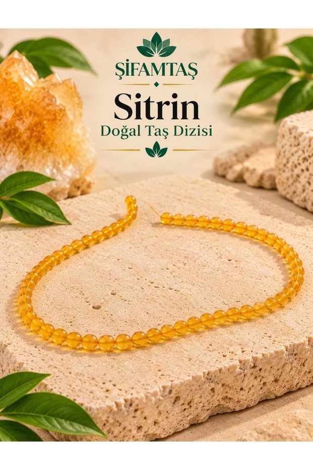 سلسلة أحجار السترين الطبيعية (6 مم)