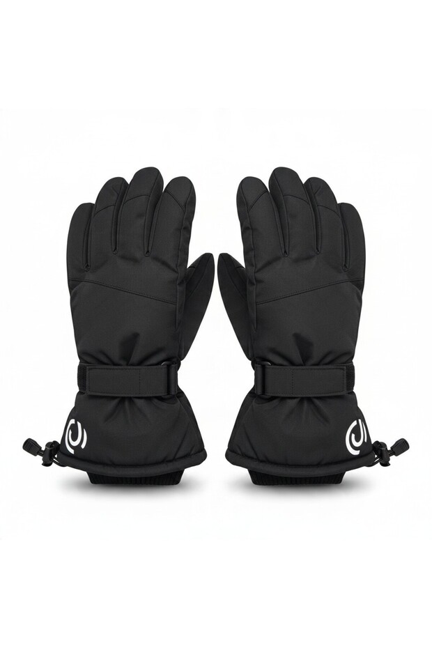 Professional Men's Ski Snowboard Gloves Waterproof Windproof Plush Fur Inside Snow Gloves XL – Velcro & Stopper Drawstring