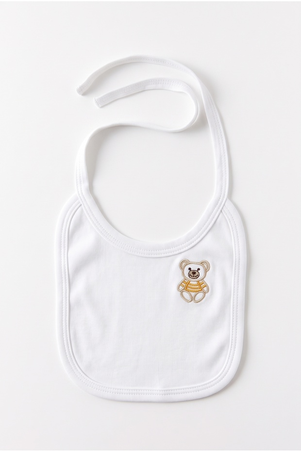 100% Organic Cotton Antiallergic Double Layer Baby Bib 0-6 Months