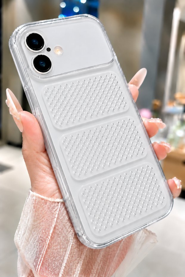 iPhone 17 Compatible Camera Protrusion Protected Soft Ventilation Hole Transparent Silicone Phone Case Cover