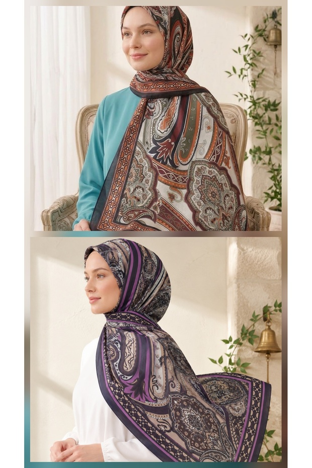 Patterned Cotton Soft Shawl Paisley Series 2-Pack