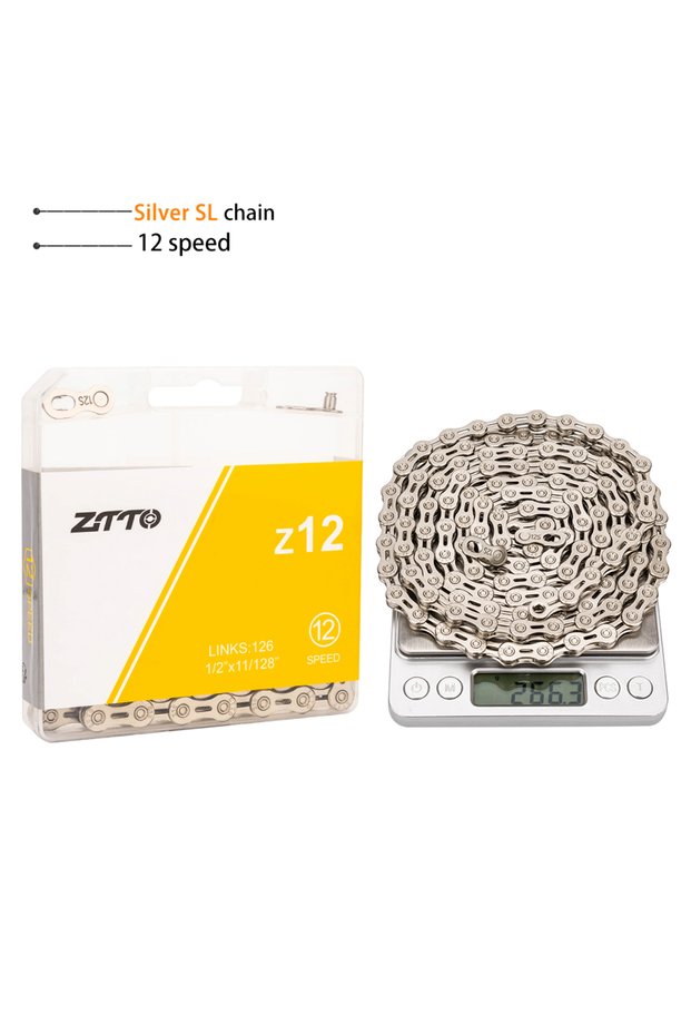 Silver-SL 12 Speed Chain Mountain Road Bike Current 12v MTB Missing Link Bicycle 12S Power