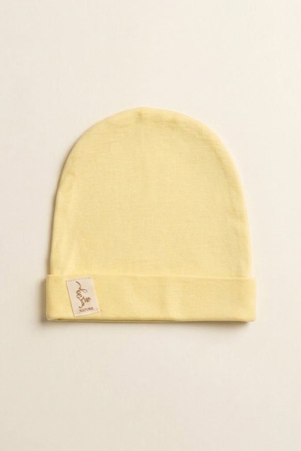 Baby Cotton Beanie Set Cute Nature Emblem Flexible Combed Cotton Newborn Children's Hat Multi-Colored