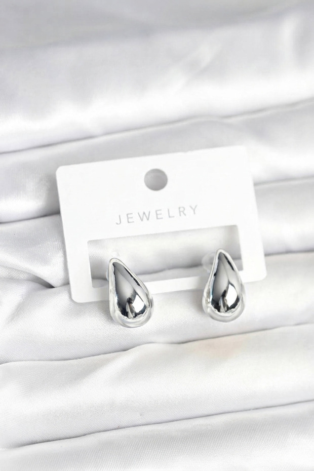 Silver Color Drop Earrings 17 mm -