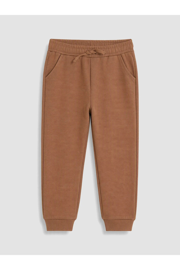 Brown Boys' Textured Jogger Sweatpants
