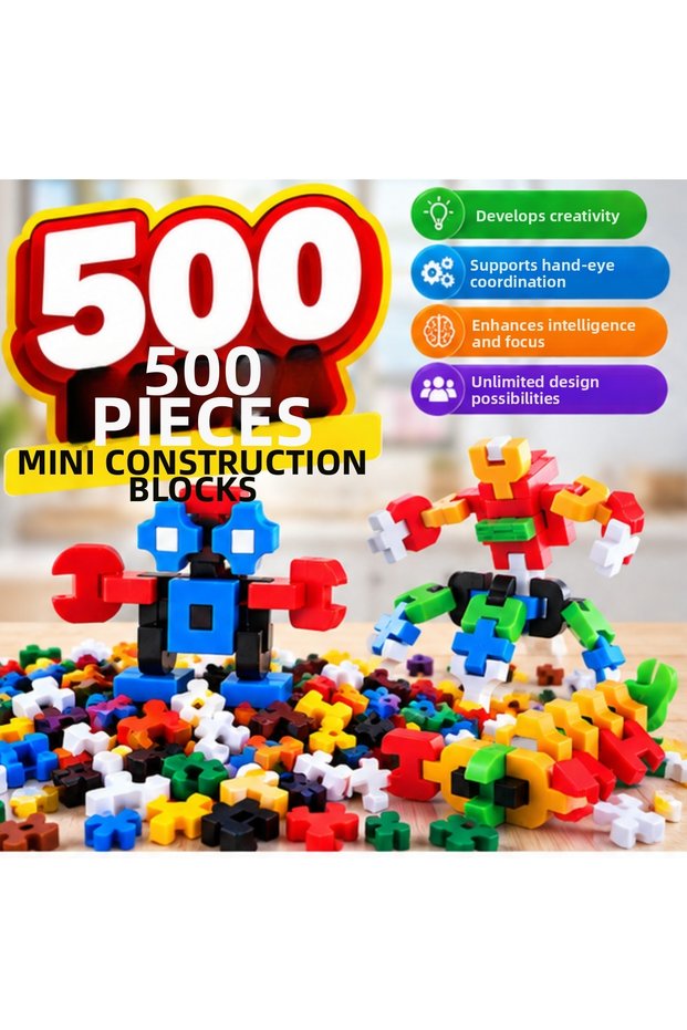 New Mini 3D Puzzle Building Set 500 Pieces Mini Pixel Blocks Educational Figure 3D Puzzle Building Kit
