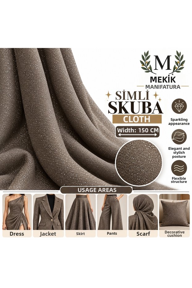 Silvery Scuba Fabric