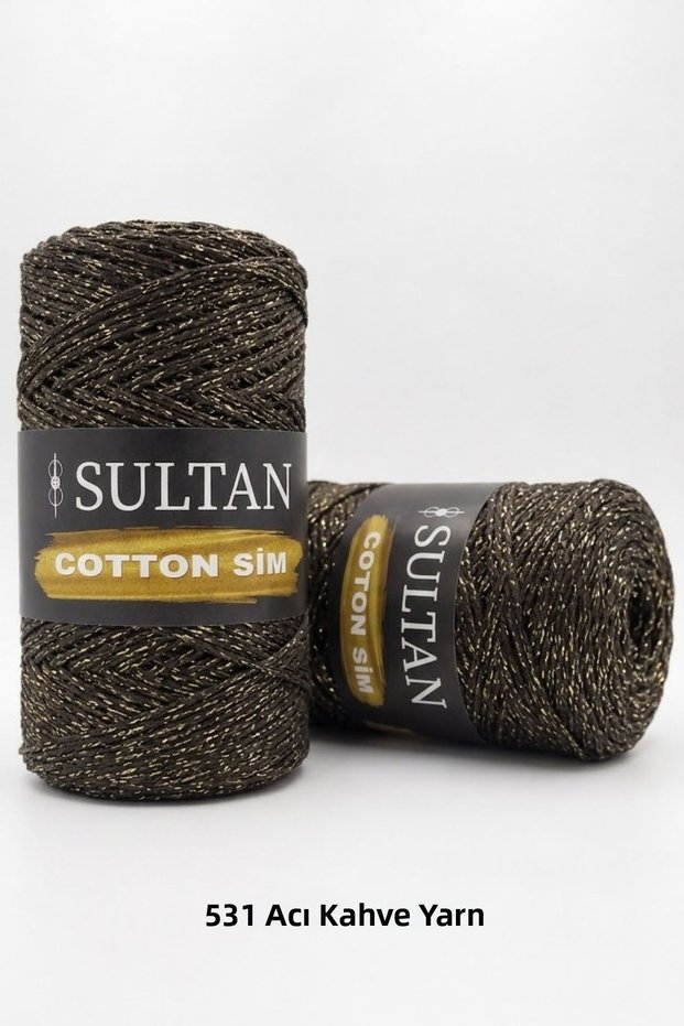 1 piece sultan cotton sim 260 gram 100 meter 2 mm yarn bag amigurumi basket supla material - color: 531