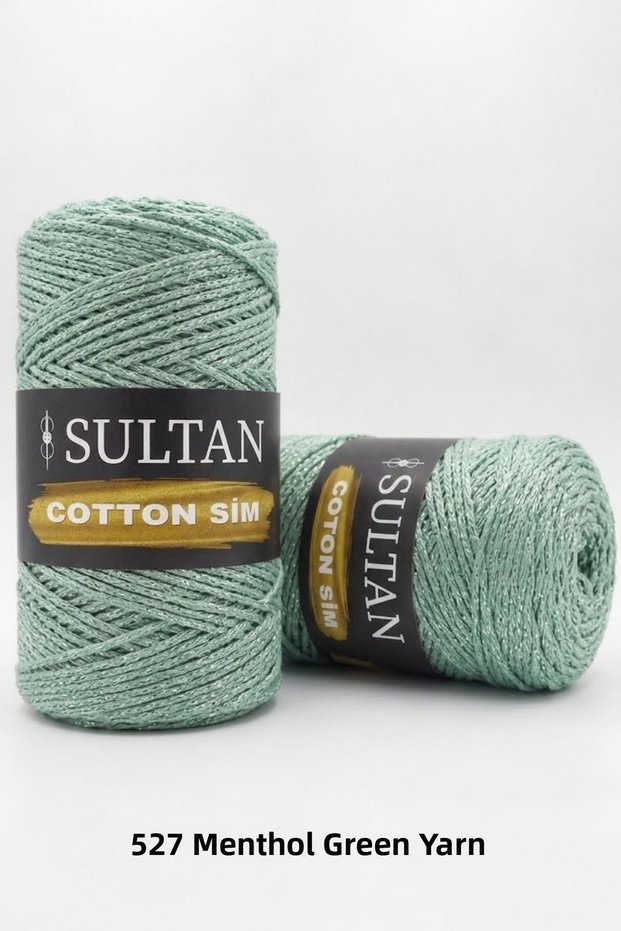 1 Piece Sultan Cotton Sim 260 Grams 100 Meters 2 mm Ip Canta Amigurumi Basket Supla Material - Color: 527