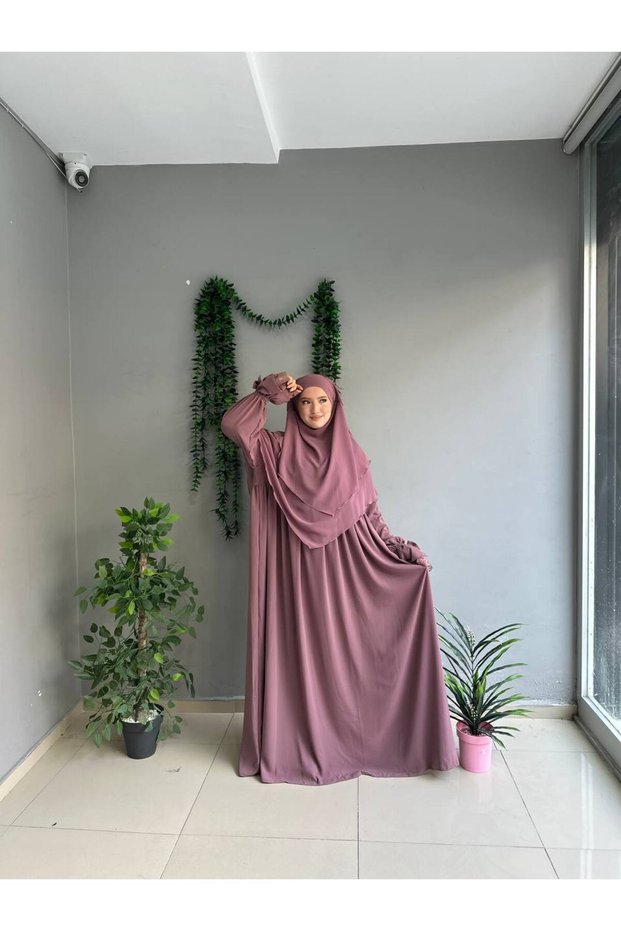 Erva Abaya and Short Sufle Set of 2