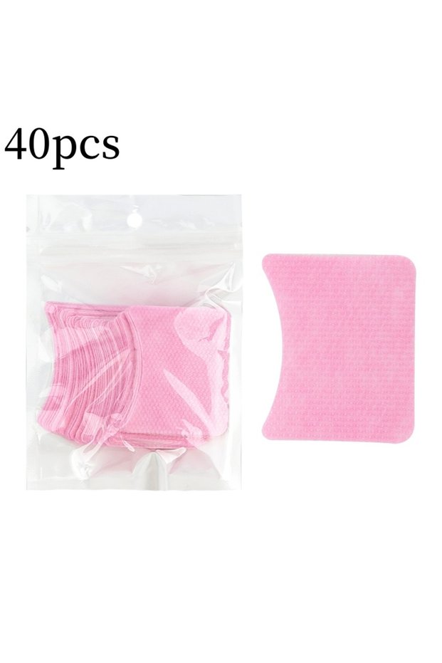 pink 40pcs 40/200Pcs Disposable Cotton Eyelashes Patch Sticker For Removing Eyelashes Under Eye Pape