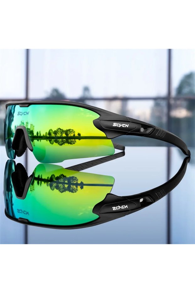 1 lens 22 SCVCN Men Outdoor Mountain Bicycle Cycling Glasses Women Sports Sunglasses MTB Road Bike C