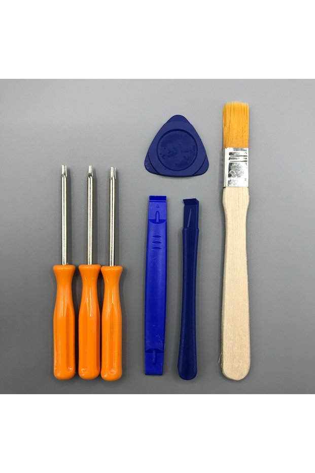 Yellow Kit 7 In 1 Controller Repairing Tool Kit With Brush And Opening Tool For Xbox One 360 For PS3