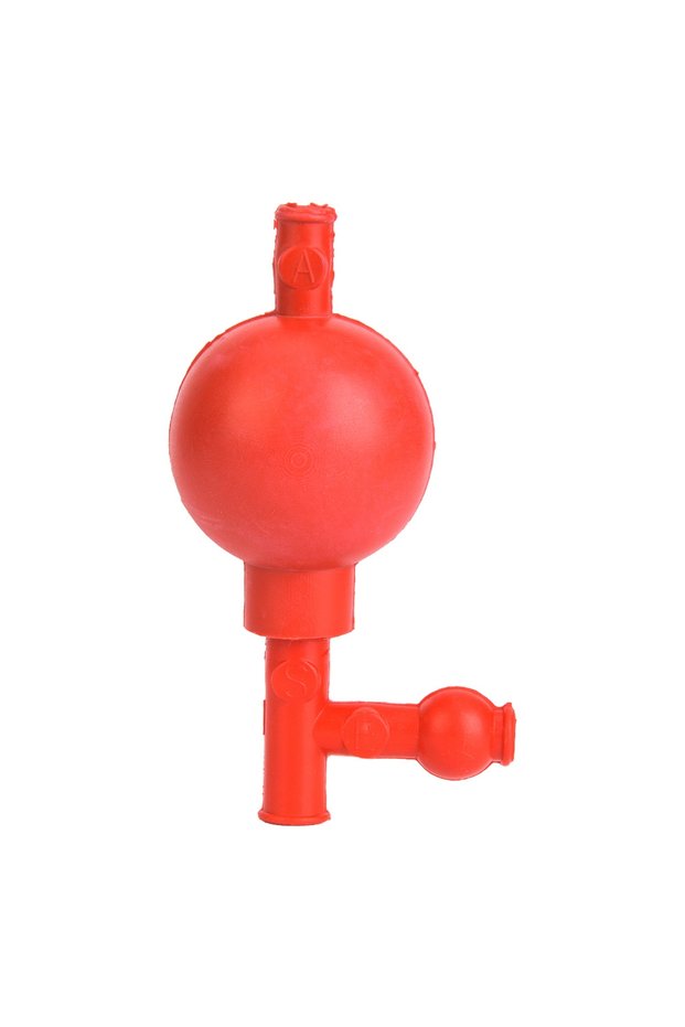 Red Suction Bulb Safe Quantitative Pipette Ball with 3 Openings Red Pipette Filler Quantitativ...