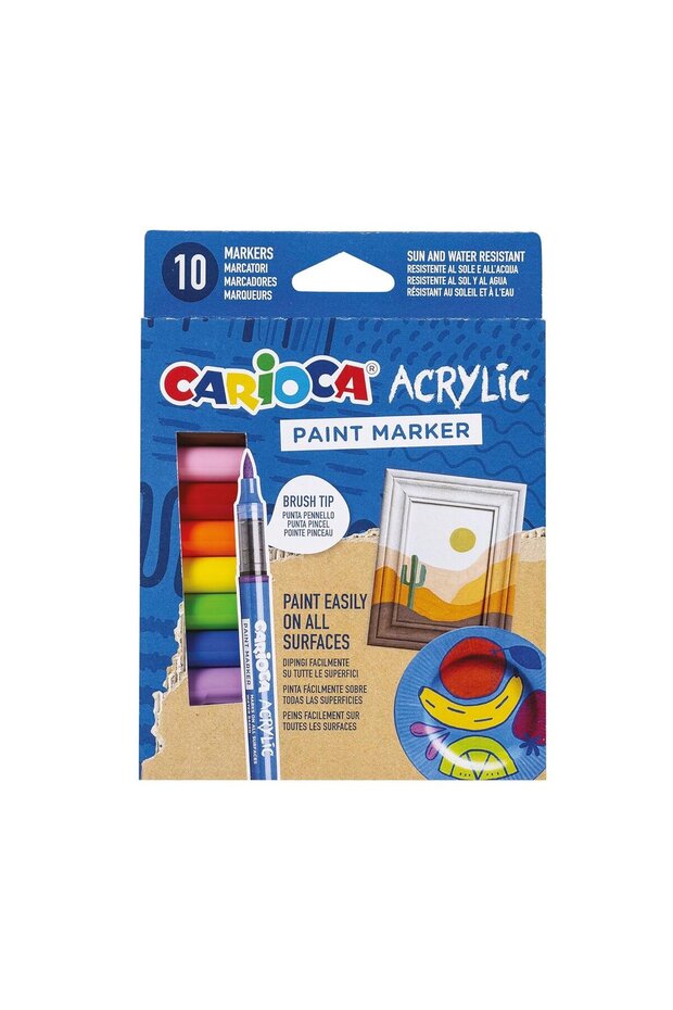Paint Marker Water Based Brush Tip 10 Pcs