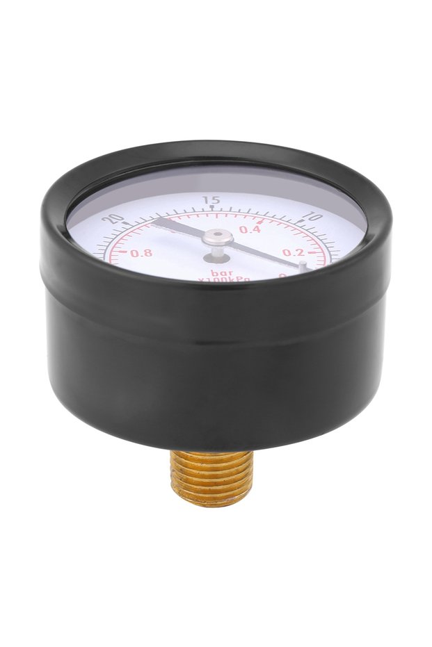 A 0~-30inHg 0~-1bar 50mm Mini Dial Air Vacuum Pressure Gauge Meter Manometer