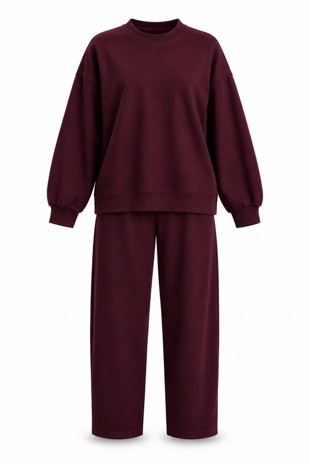 Plum Crew Neck Tracksuit Set 10179
