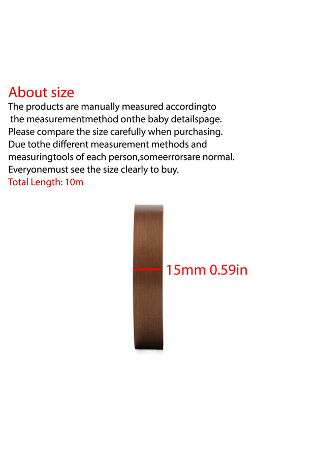 gold 300°C Heat-resistant PTFE Adhesive Tape 10M Long Thermal Insulation Tape 0.13mm Thickness High